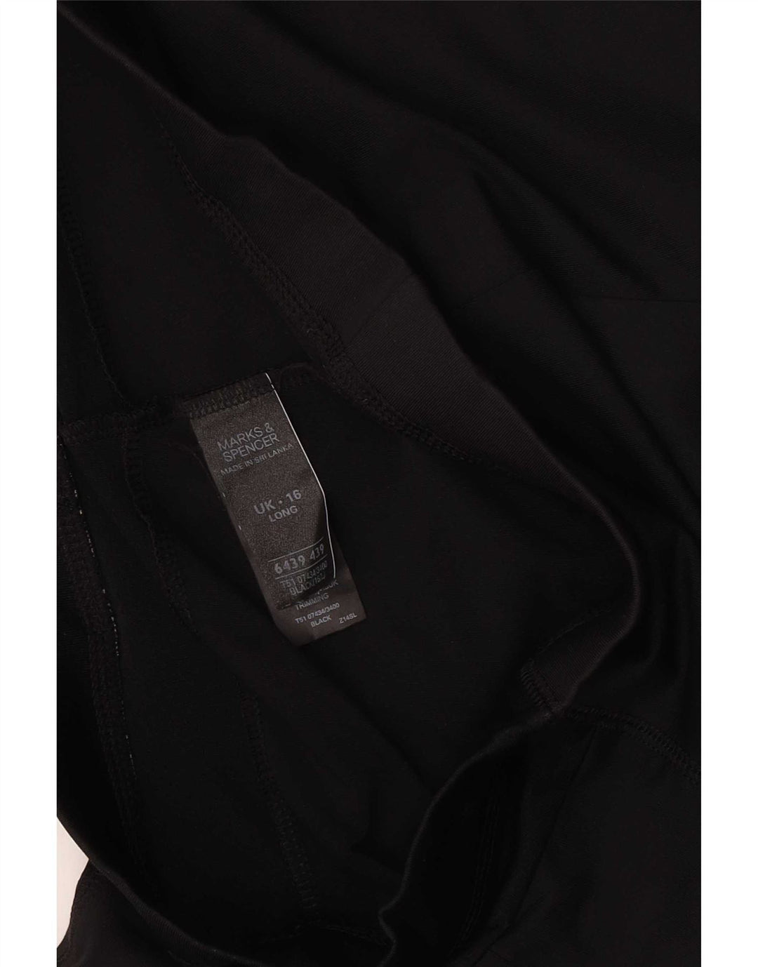 Calça de treino feminina Marks & Spencer Reino Unido 16 grande poliéster preto