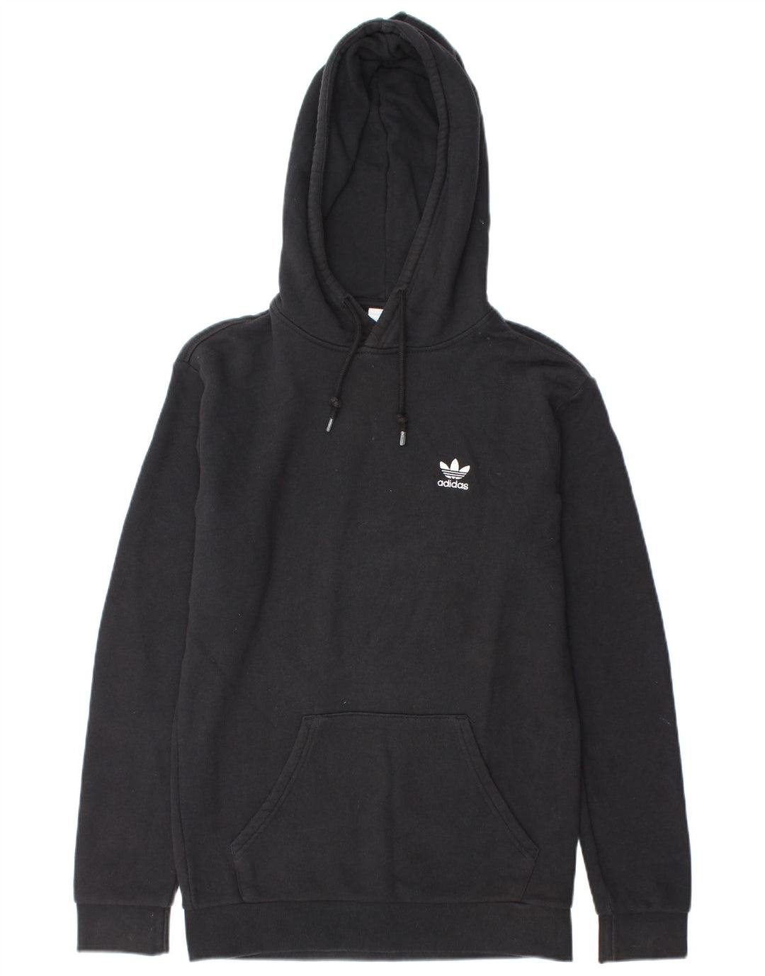 Adidas Mens Hoodie Jumper Pequeno Algodão Preto