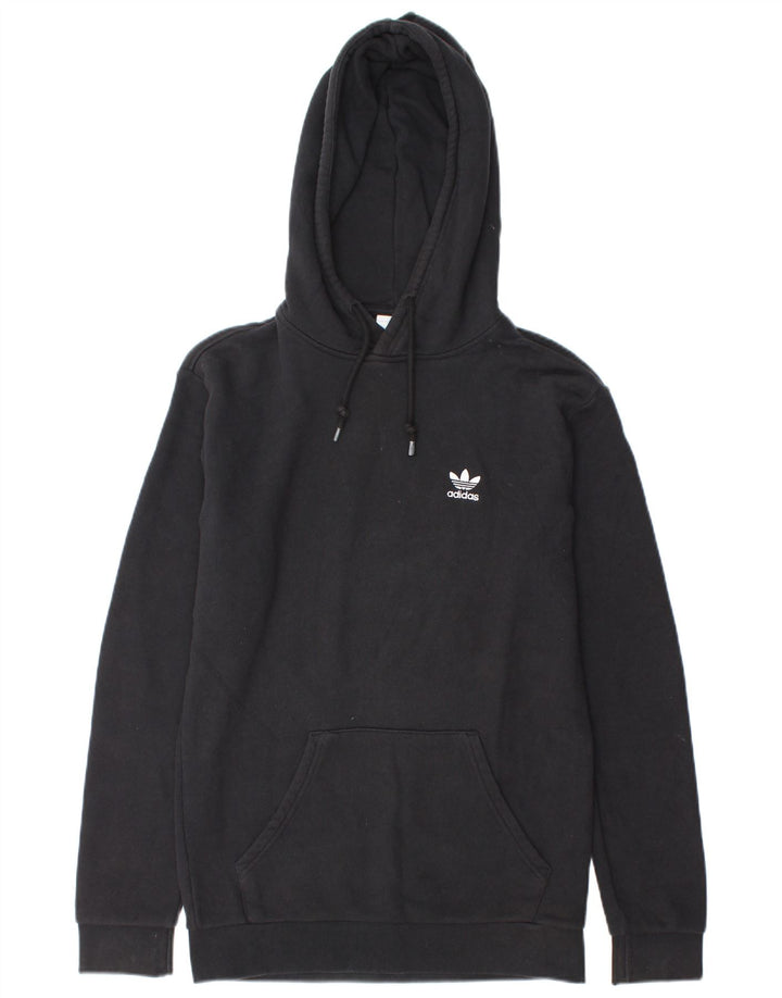 Adidas Mens Hoodie Jumper Pequeno Algodão Preto