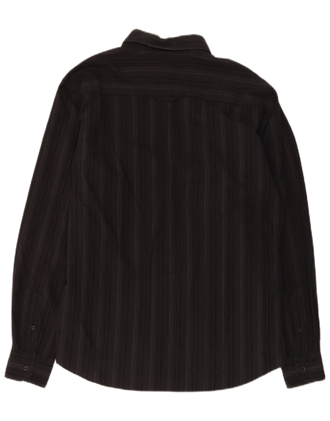 Camisa masculina Wrangler grande algodão listrado preto
