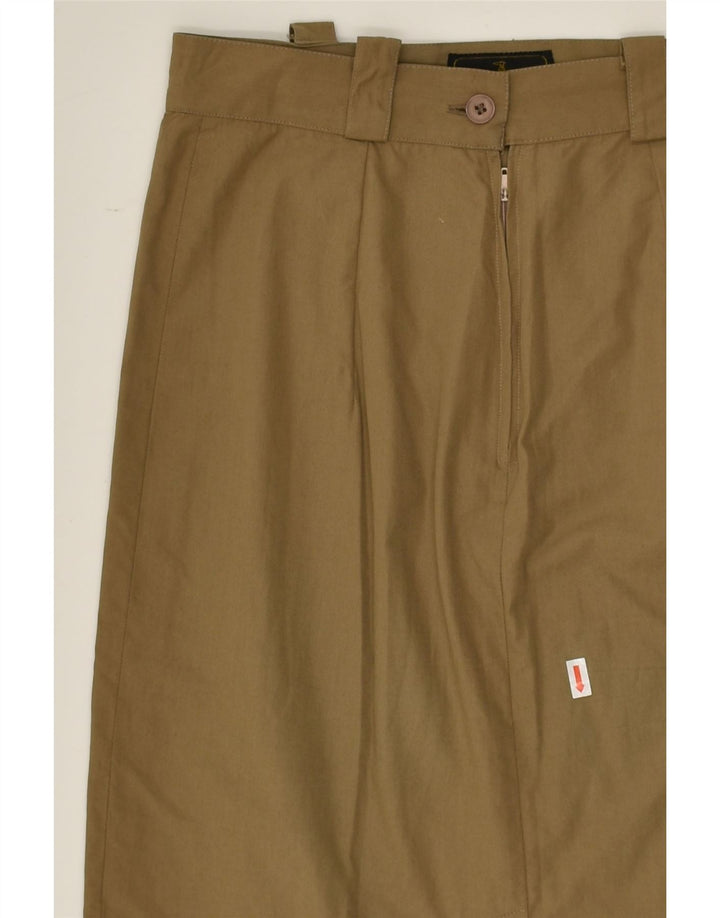 TRUSSARDI Womens Midi Skirt IT 44 Medium W26  Khaki | Vintage Trussardi | Thrift | Second-Hand Trussardi | Used Clothing | Messina Hembry 