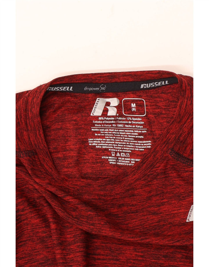 Camiseta Russell Athletic Boys Dri-Power manga comprida 7-8 anos médio marrom
