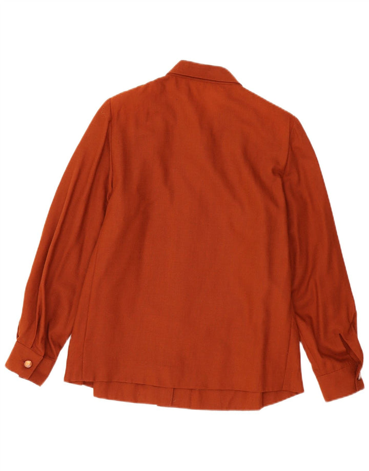 Camisa feminina vintage UK 16 grande marrom