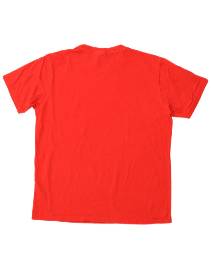 Camiseta gráfica masculina Sergio Tacchini Top grande de algodão vermelho