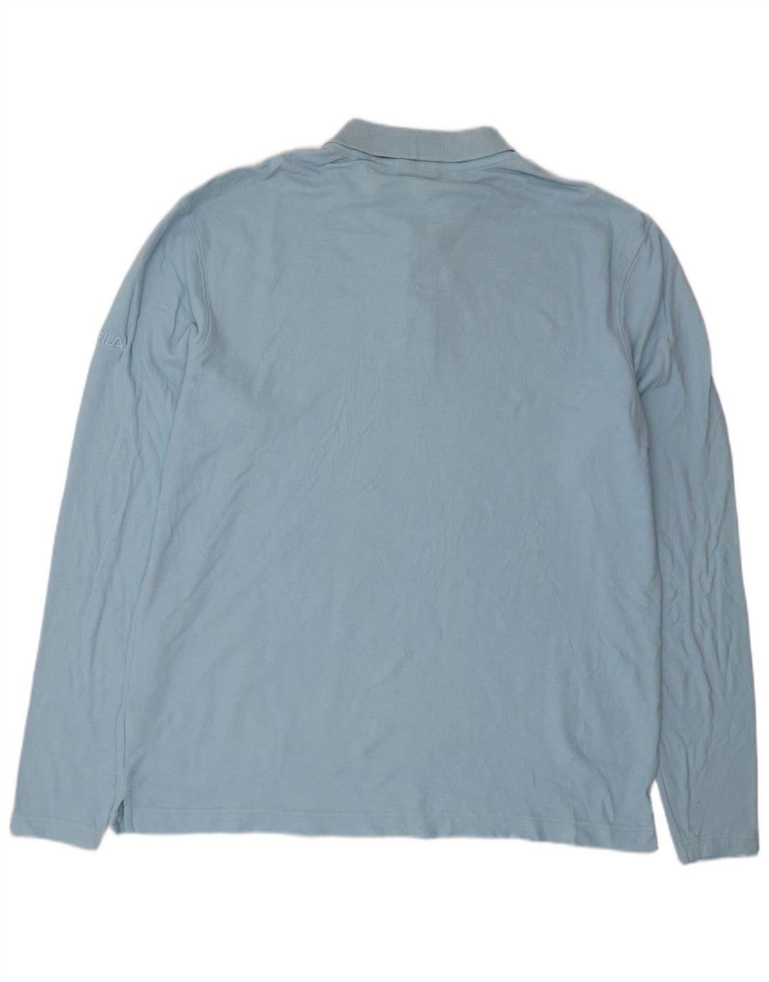 Camisa polo masculina de manga comprida FILA XL azul algodão