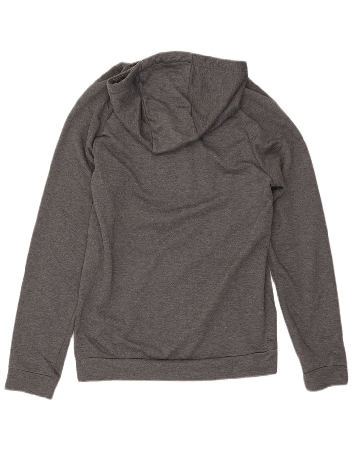 Suéter Nike masculino Dri Fit Graphic com capuz pequeno cinza poliéster