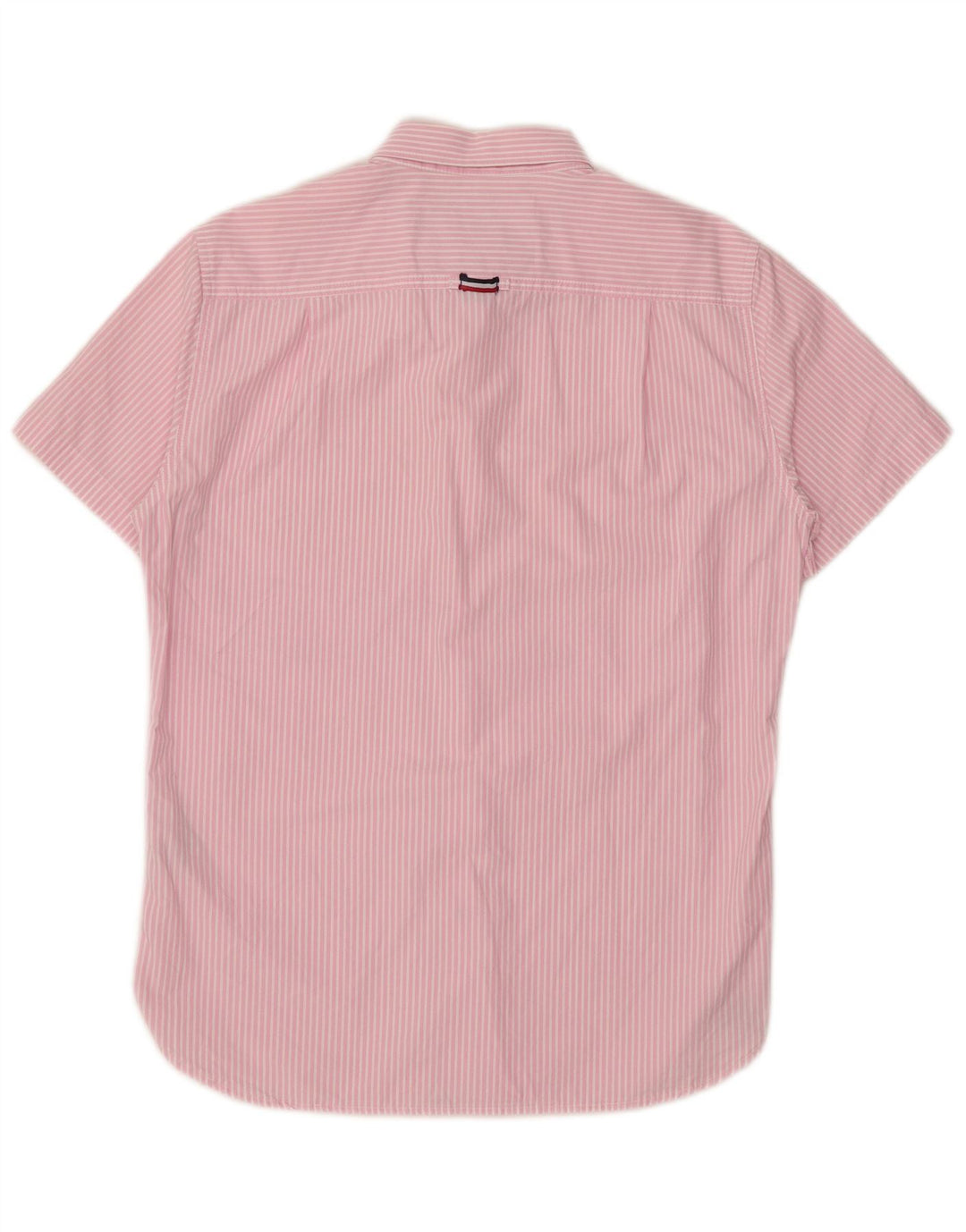 Camisa masculina de manga curta Superdry grande algodão listrado rosa