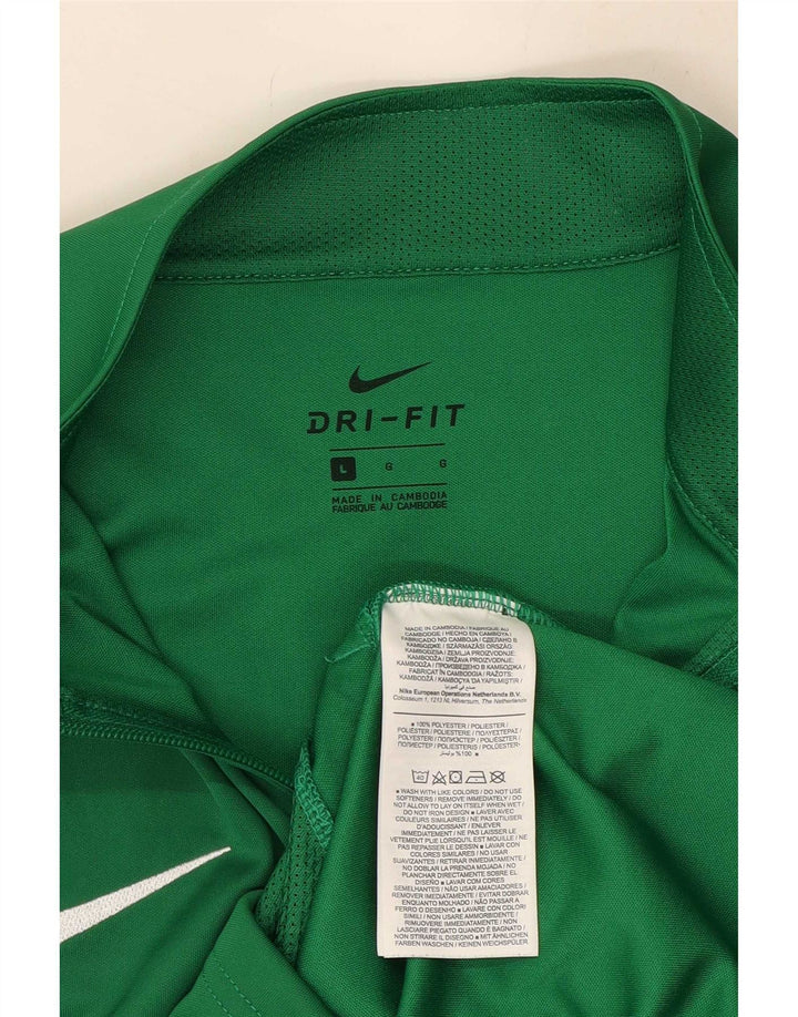 Nike Mens Dri Fit Graphic Tracksuit Top Jaqueta Grande Poliéster Verde