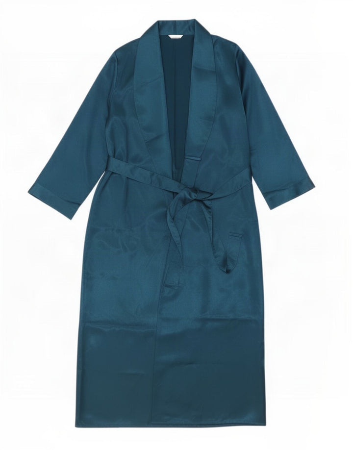 Vestido maxi feminino Marks & Spencer Robe Maxi Reino Unido 8/10 pequeno azul poliéster