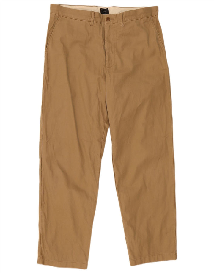 Calça Chino Cônica Masculina J. CREW W35 L32 Algodão Bege