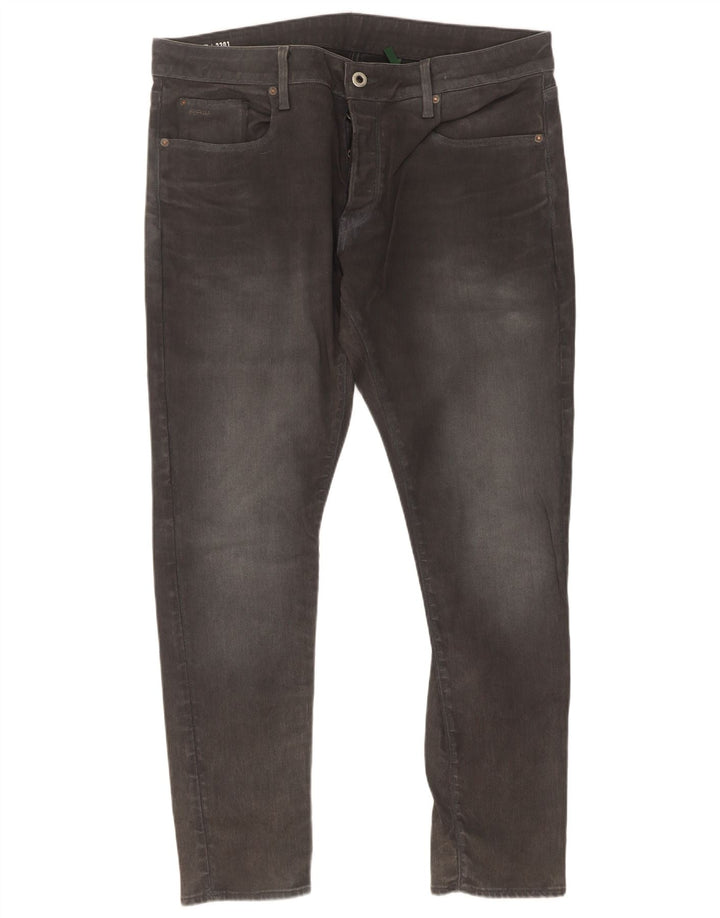 G-Star Masculino Slim Jeans W38 L32 Algodão Cinza