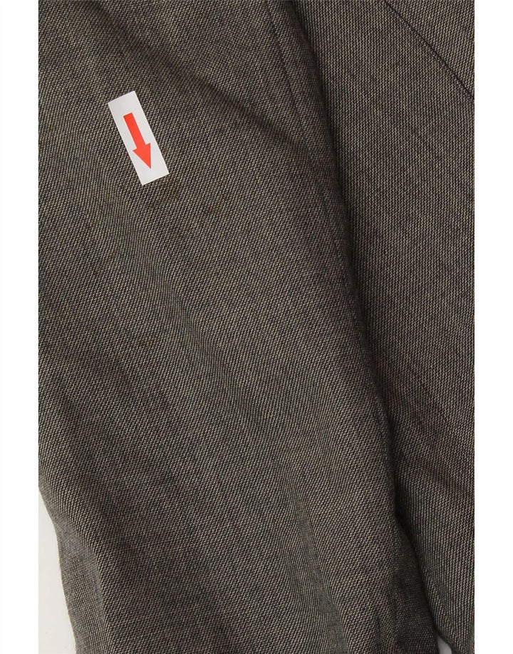 Jaqueta blazer feminina vintage com peito duplo IT 44 lã cinza médio