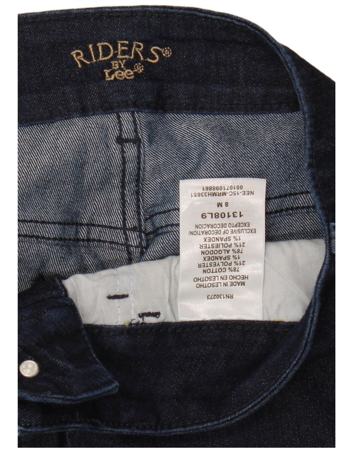 LEE Womens Riders Capri Jeans US 8 Médio W30 L18 Azul Marinho Algodão
