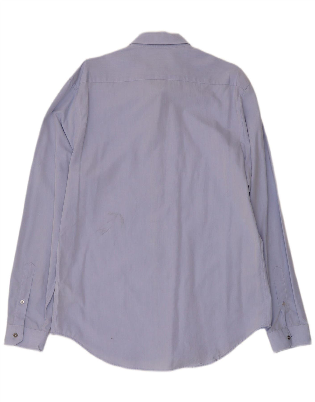 Camisa masculina Zara Slim Fit XL azul algodão
