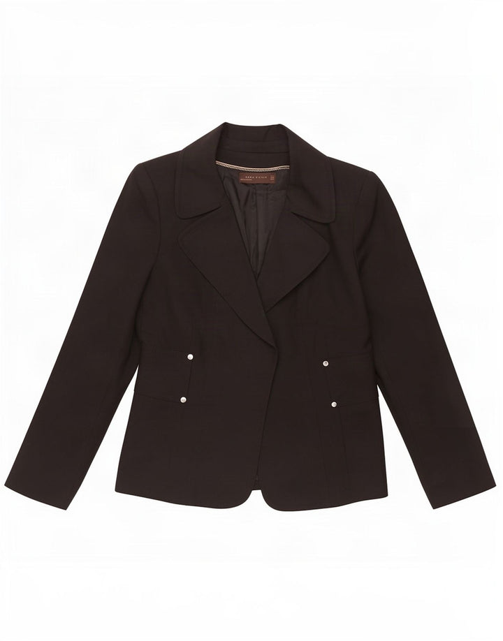 Jaqueta blazer feminina Zara EU 42 grande algodão preto