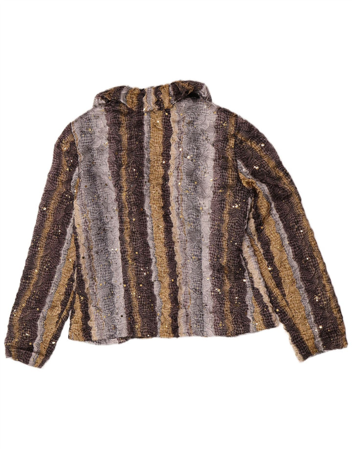 Jaqueta blazer feminina Joseph Ribkoff UK 16 grande multicolorida geométrica