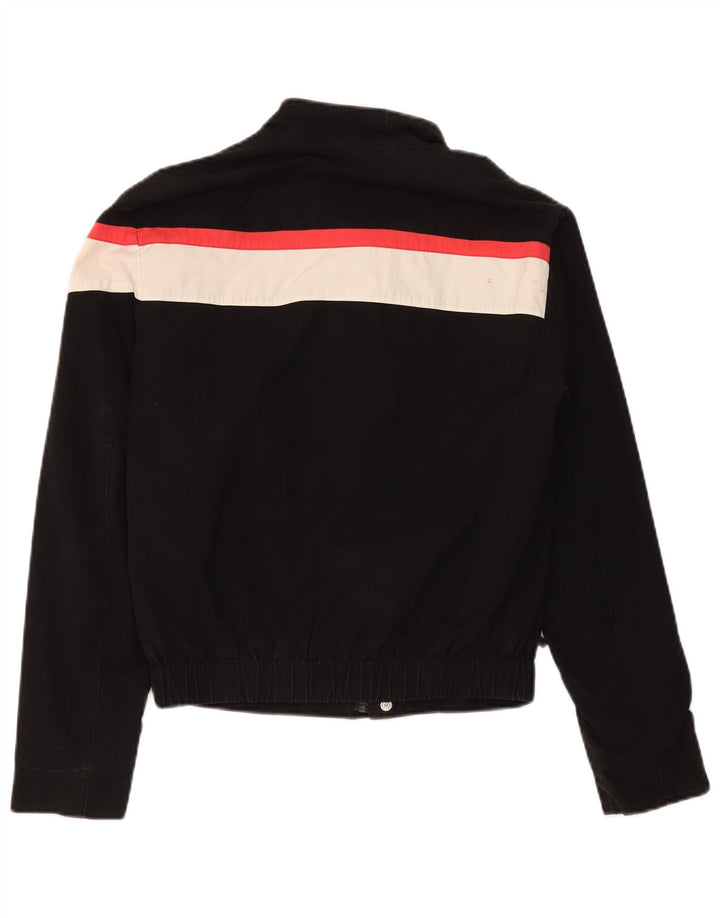 Jaqueta bomber feminina Bikkembergs UK 14 médio preto colorblock algodão