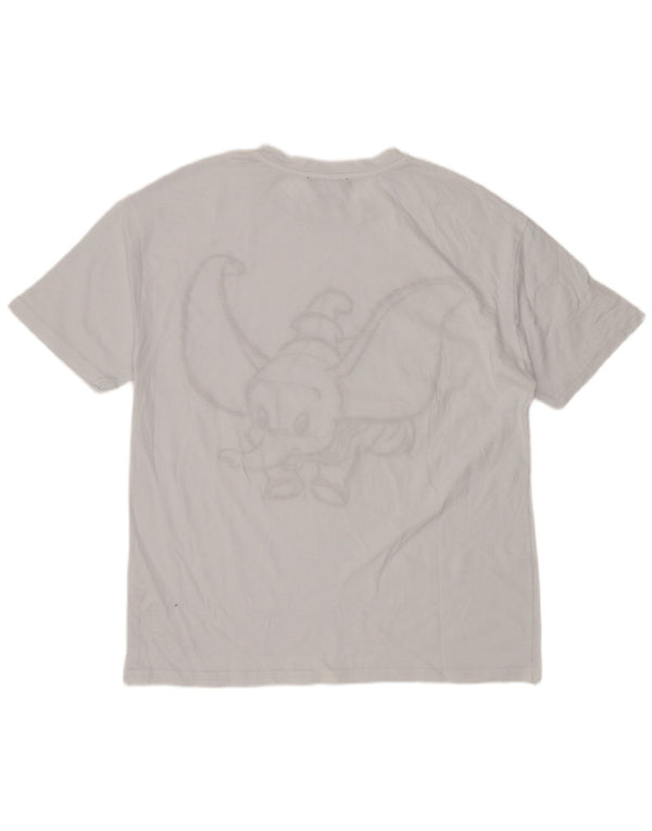 Camiseta feminina Zara Dumbo Graphic Top UK 14 Médio Branco Animal Print