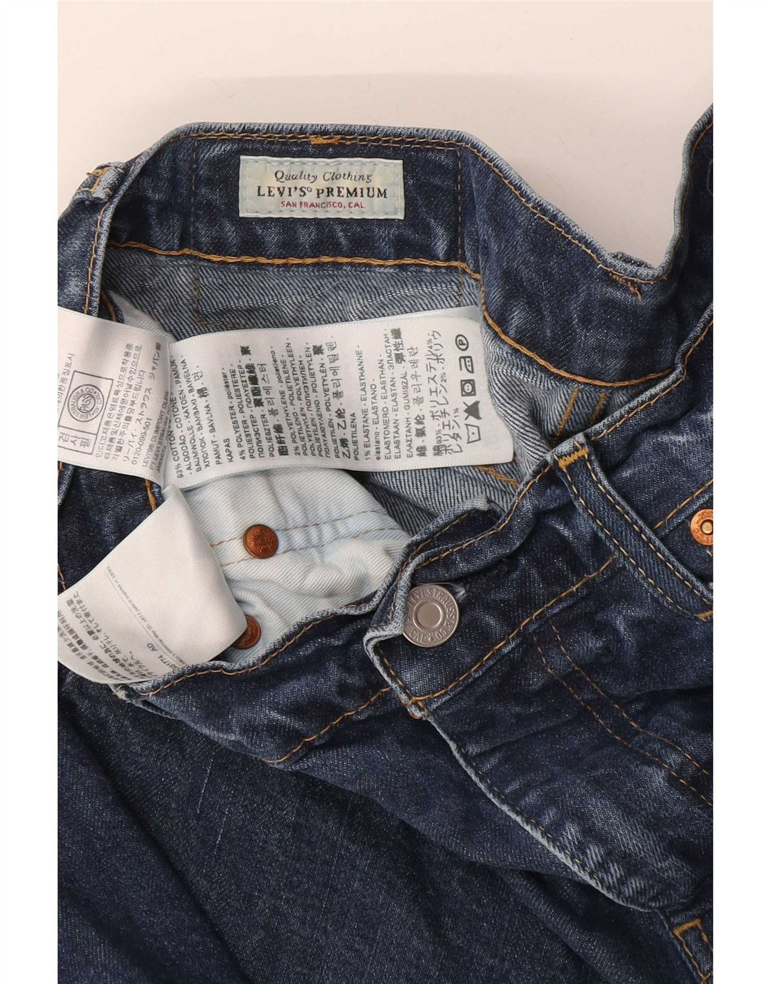 Levi's Mens Slim Jeans W30 L30 Azul Algodão