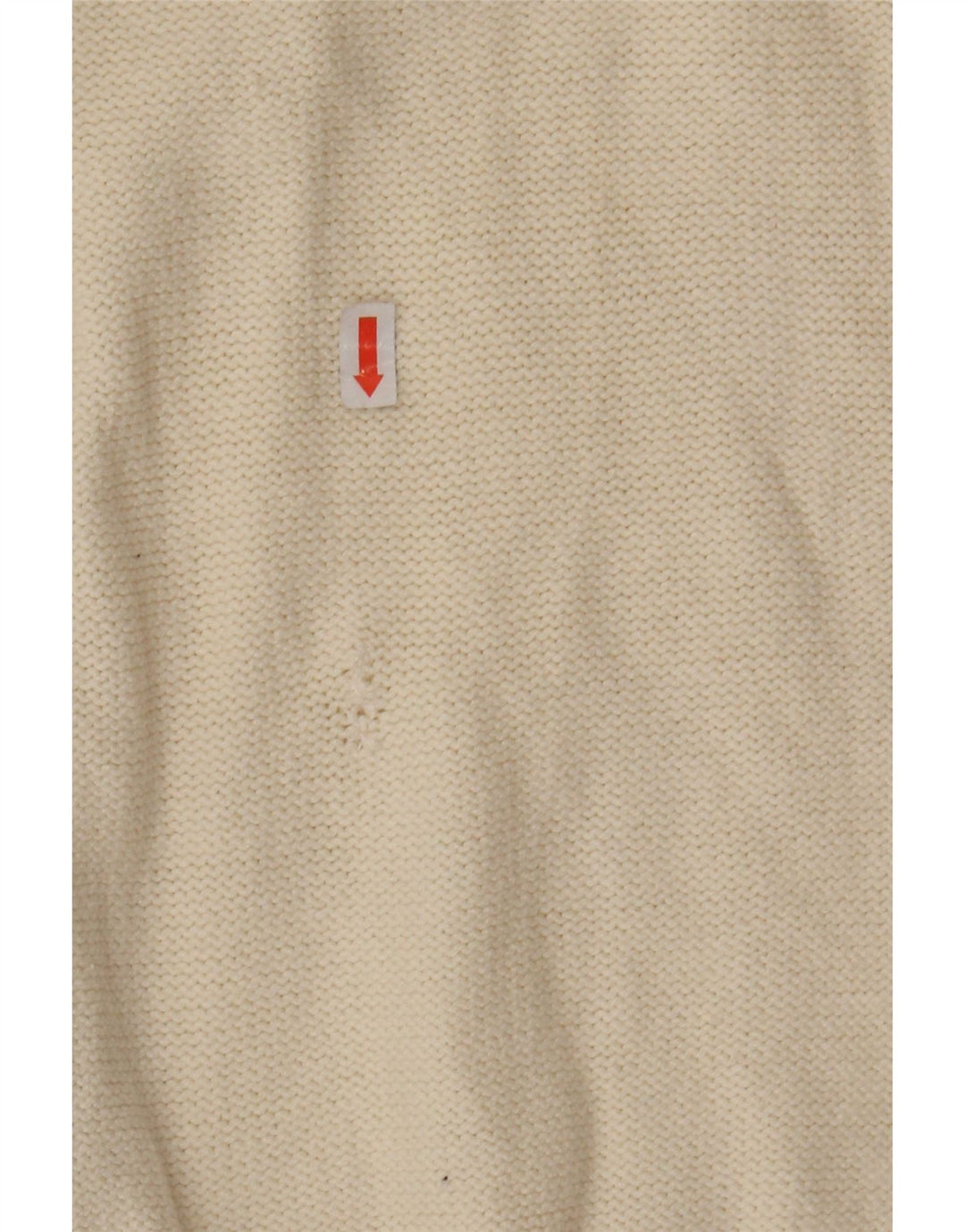 Suéter feminino grande e alto com decote em V CHAPS UK 18 XL algodão branco