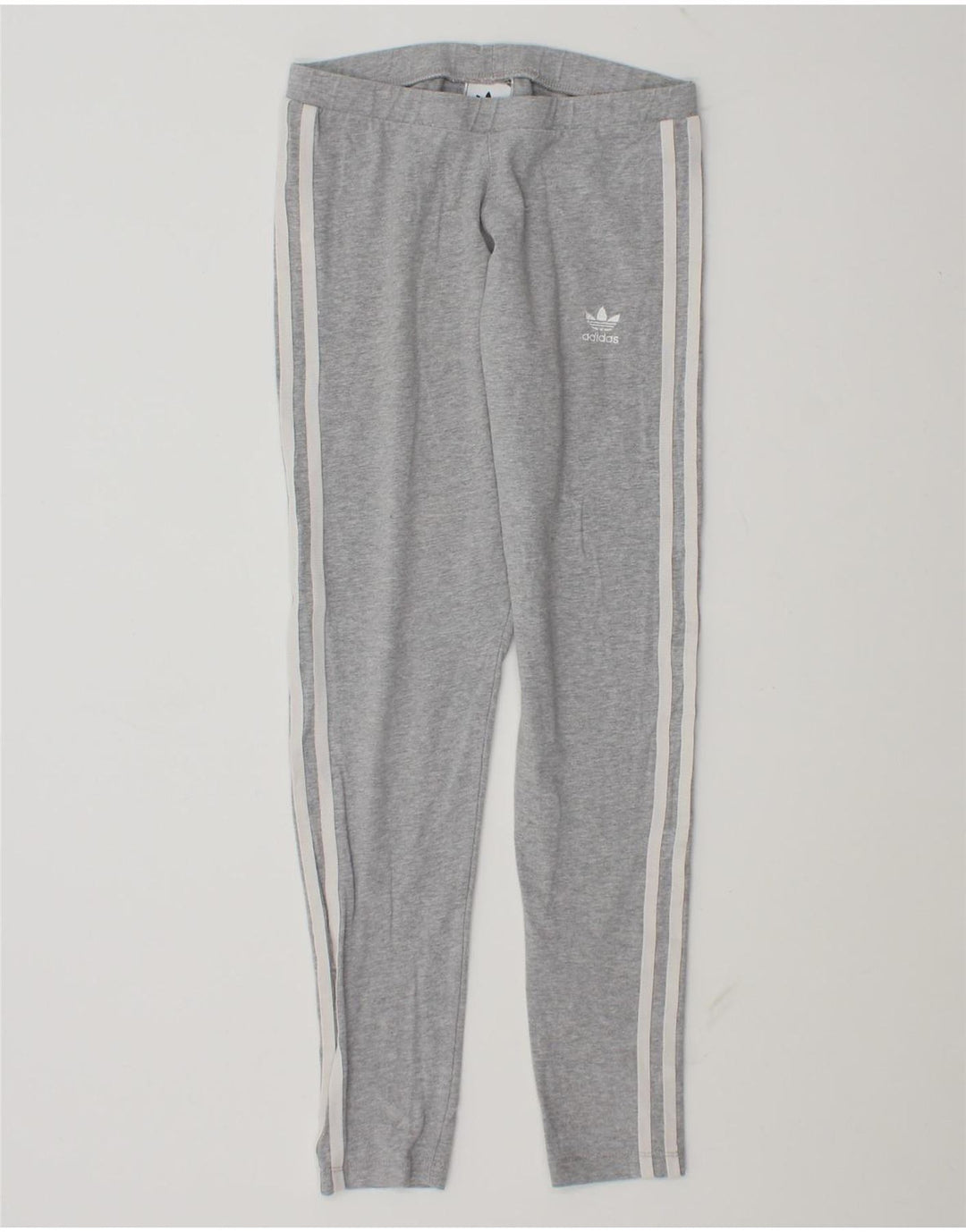 Leggings Adidas Femininas UK 10 Pequenas Cinza Algodão