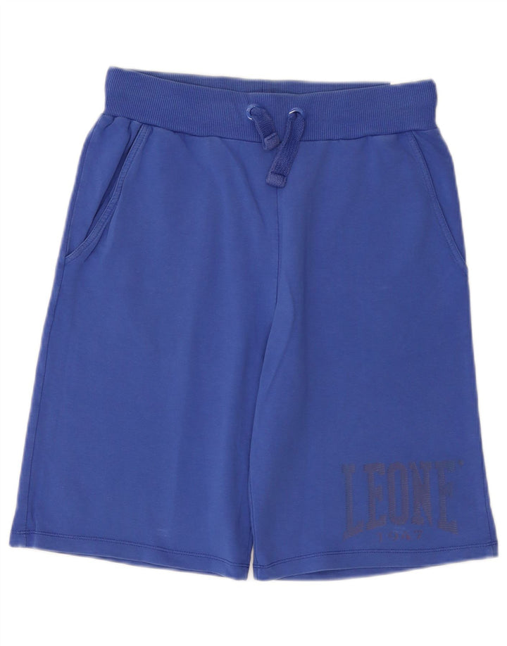 Leone Mens Graphic Sport Shorts Médio Azul Algodão
