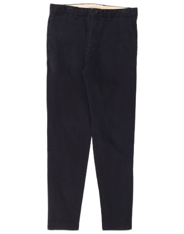 Zara Mens Slim Chino Calças EU 38 Pequeno W30 L29 Azul Marinho