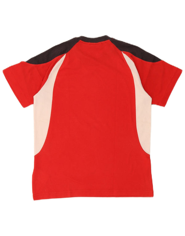 Camiseta Adidas Meninos 13-14 Anos Vermelho Colorblock Algodão