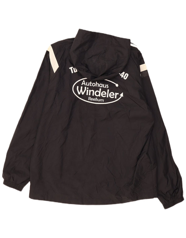 Adidas Mens Graphic Hooded Rain Jacket UK 42 XL Preto Colourblock Poliamida