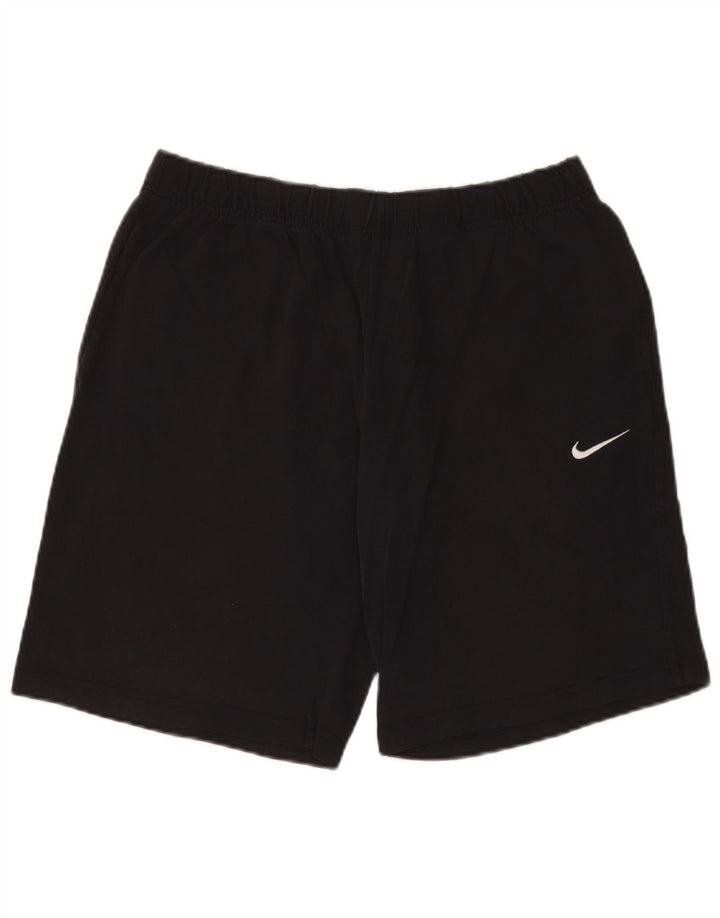 Shorts esportivos masculinos Nike grandes de algodão preto