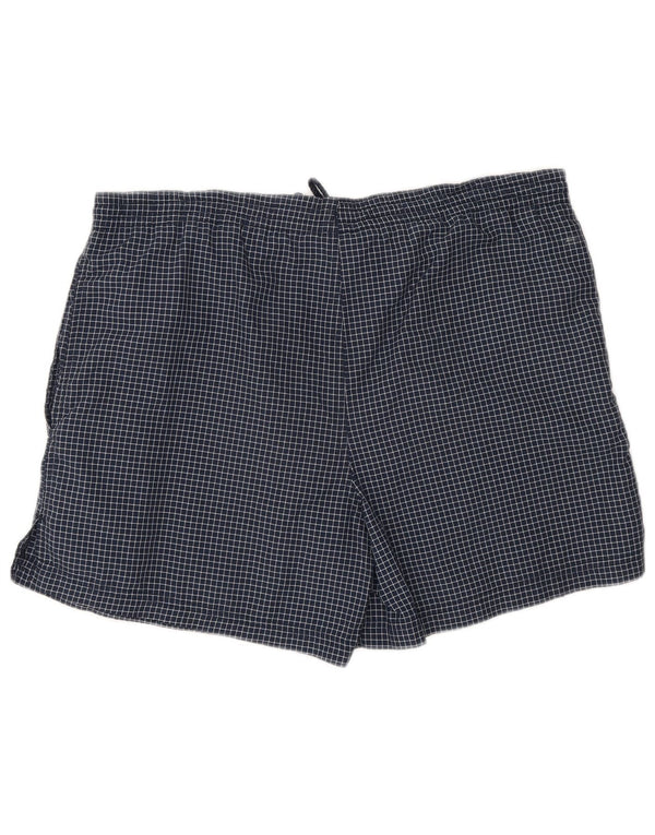Umbro Mens Sport Shorts UK 30/32 Pequeno Azul Marinho Xadrez Nylon