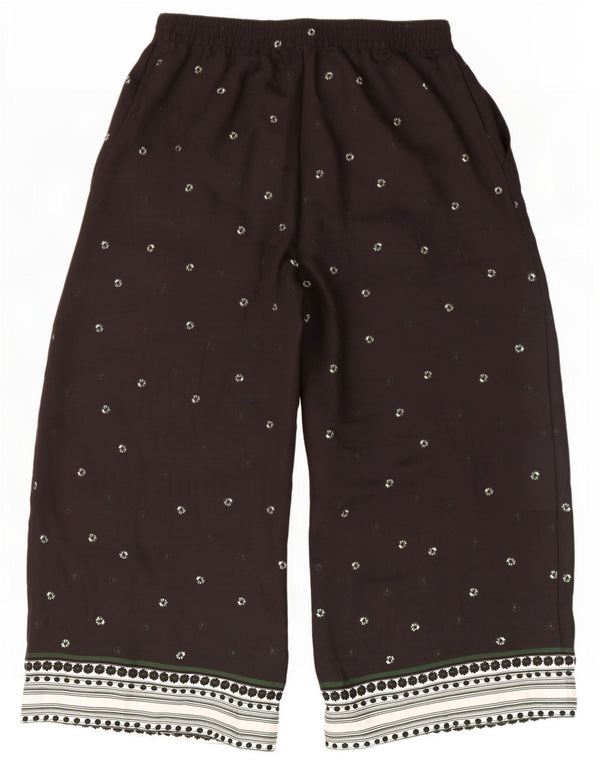 Calças cortadas femininas Marks & Spencer UK 12 médio W30 L25 pretas