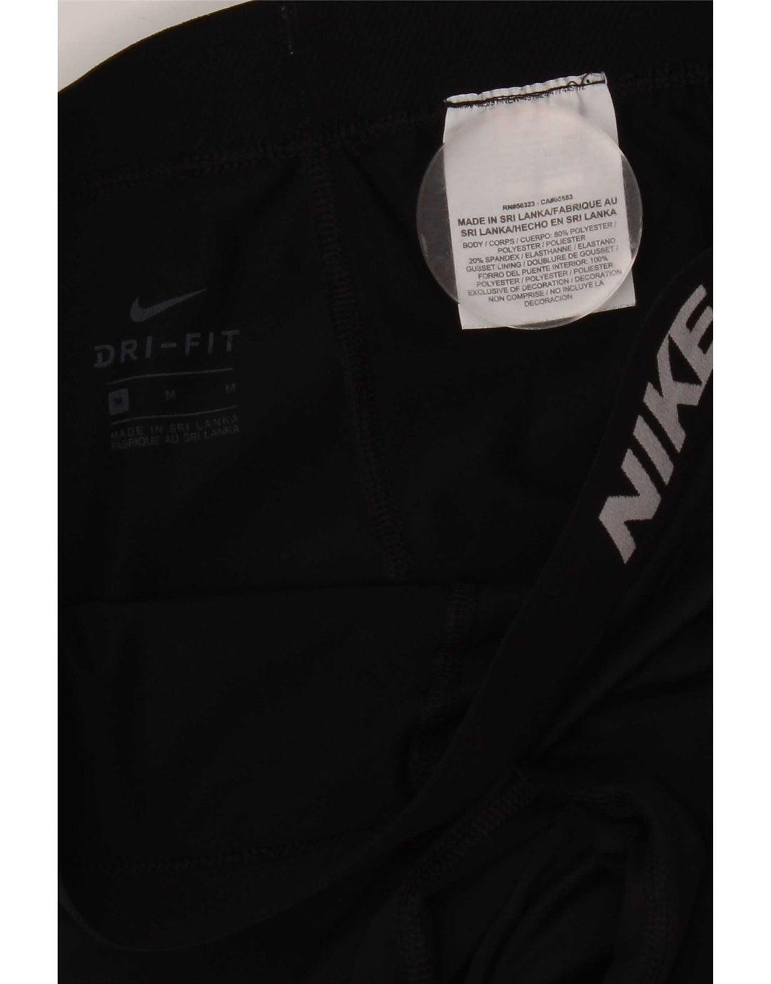 Leggings Nike Dri Fit Graphic Capri UK 12 Médio Preto Poliéster