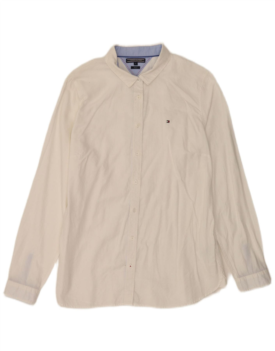 Camisa feminina Tommy Hilfiger Stretch EUA 12 grande algodão branco