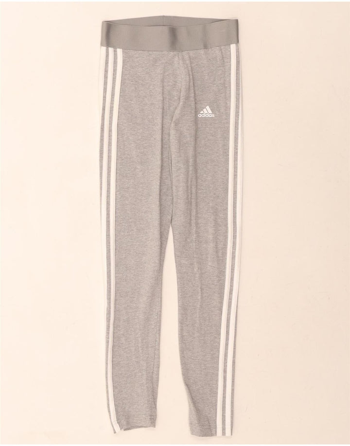 ADIDAS Womens Leggings UK 4/6 XS  Grey Cotton Vintage Adidas and Second-Hand Adidas from Messina Hembry 