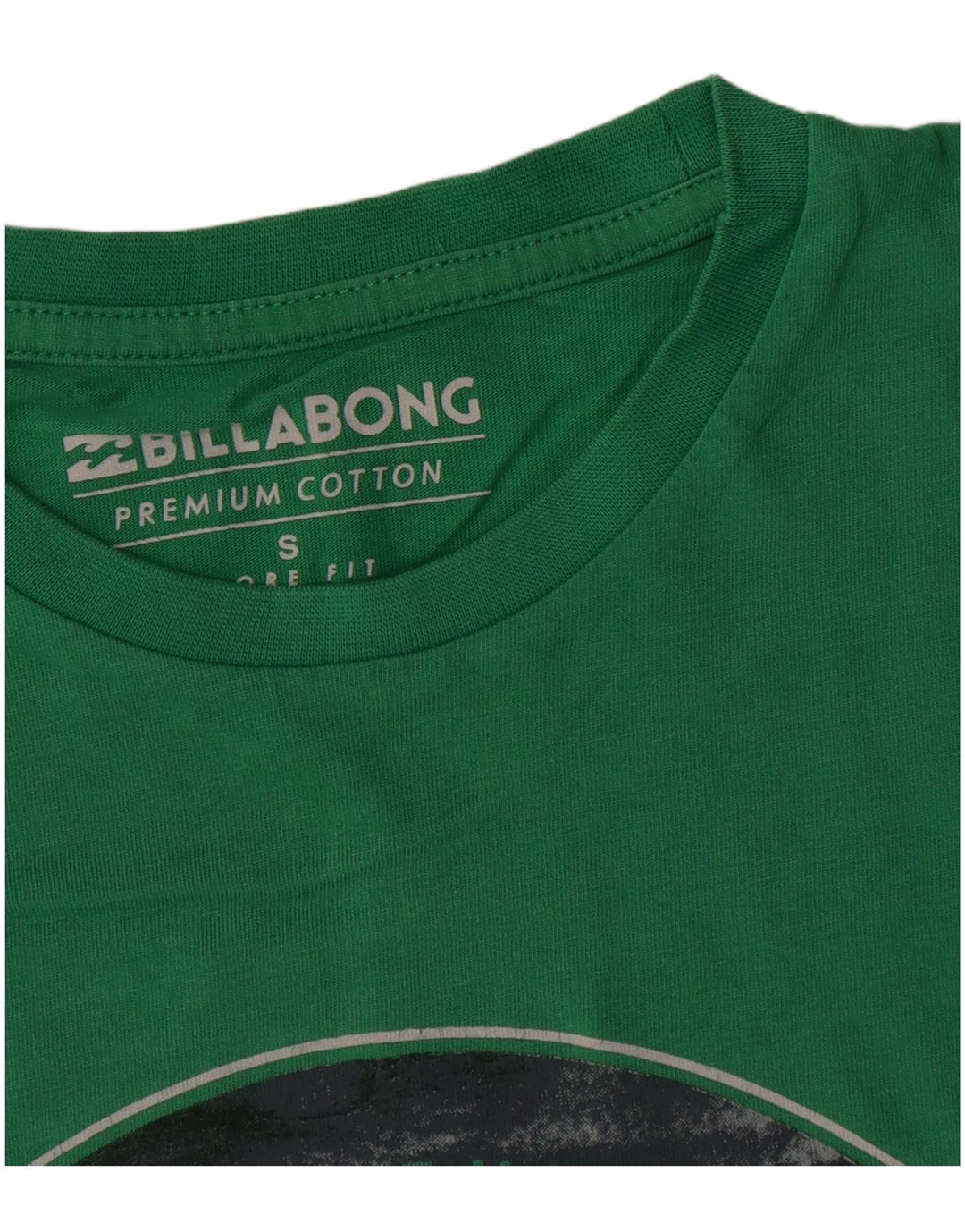 Camiseta gráfica masculina Billabong top pequeno algodão verde