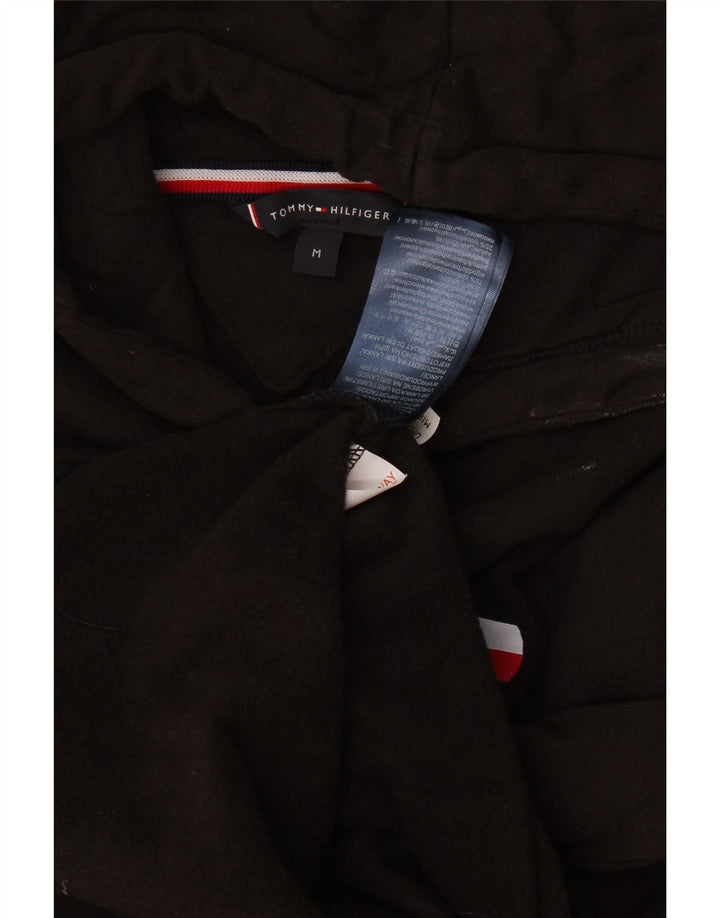 Tommy Hilfiger moletom com capuz gráfico masculino médio algodão preto