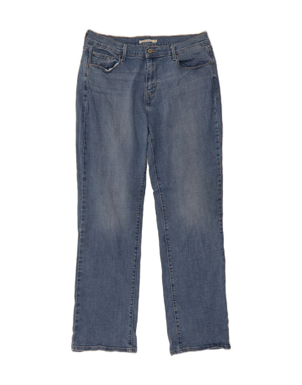 Levi's feminino 505 jeans retos de cintura alta US 16 2XL W34 L32 algodão azul