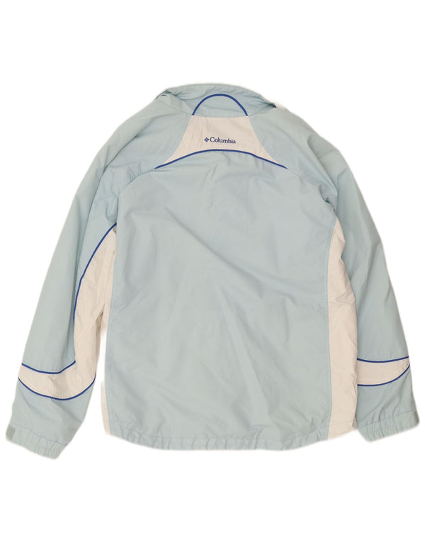 Jaqueta de chuva feminina Columbia UK 18 XL azul colorblock nylon