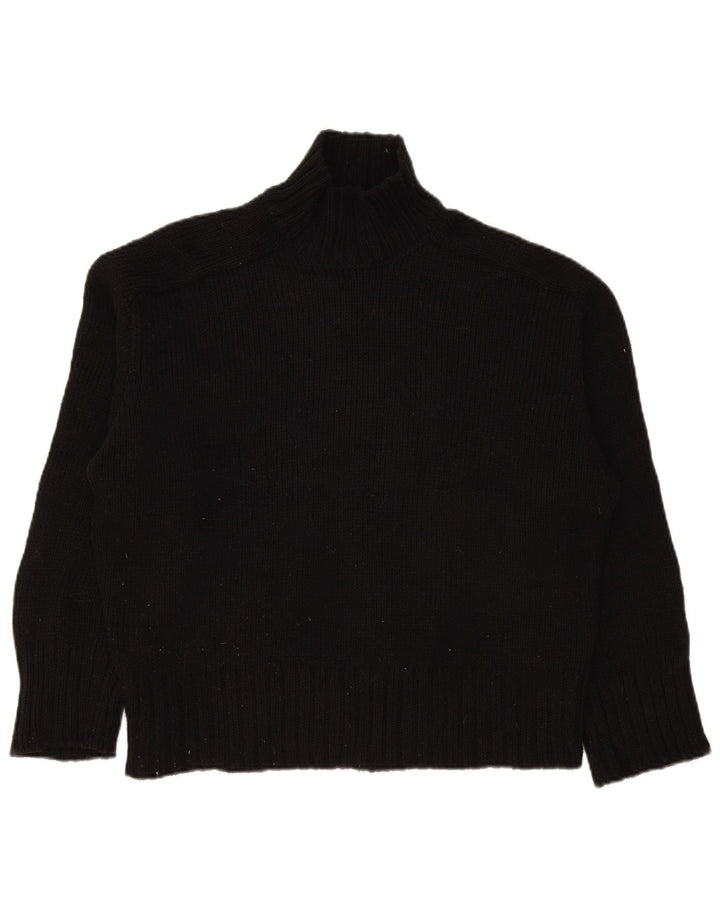 Zara Suéter feminino oversized com gola de tartaruga Reino Unido 14 médio preto