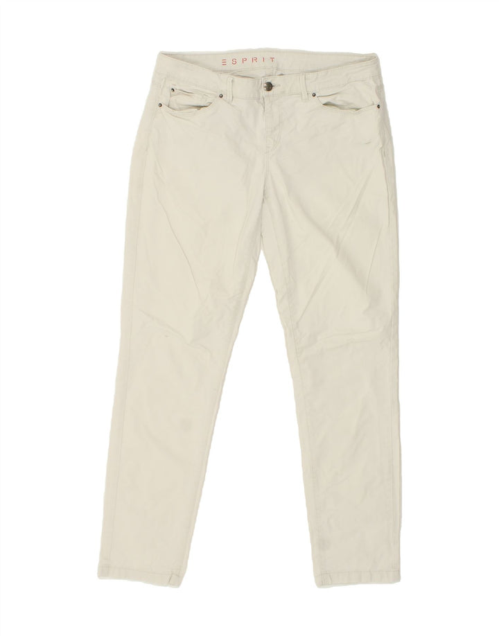 ESPRIT Womens Slim Fit Casual Trousers W34 L31 White Cotton Vintage Esprit and Second-Hand Esprit from Messina Hembry 