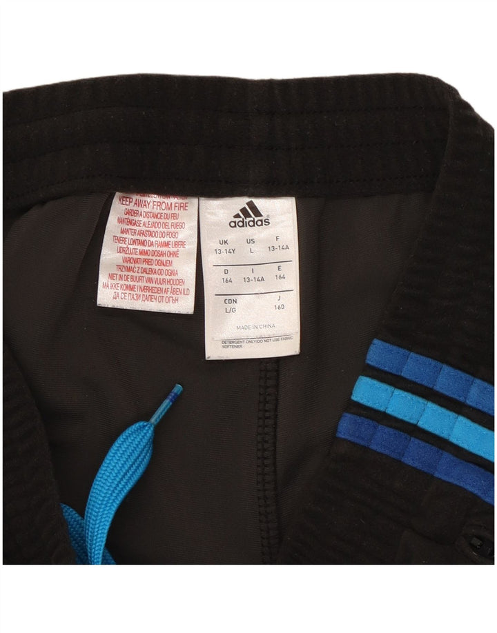 Adidas meninos calças de treino joggers 13-14 anos preto poliéster