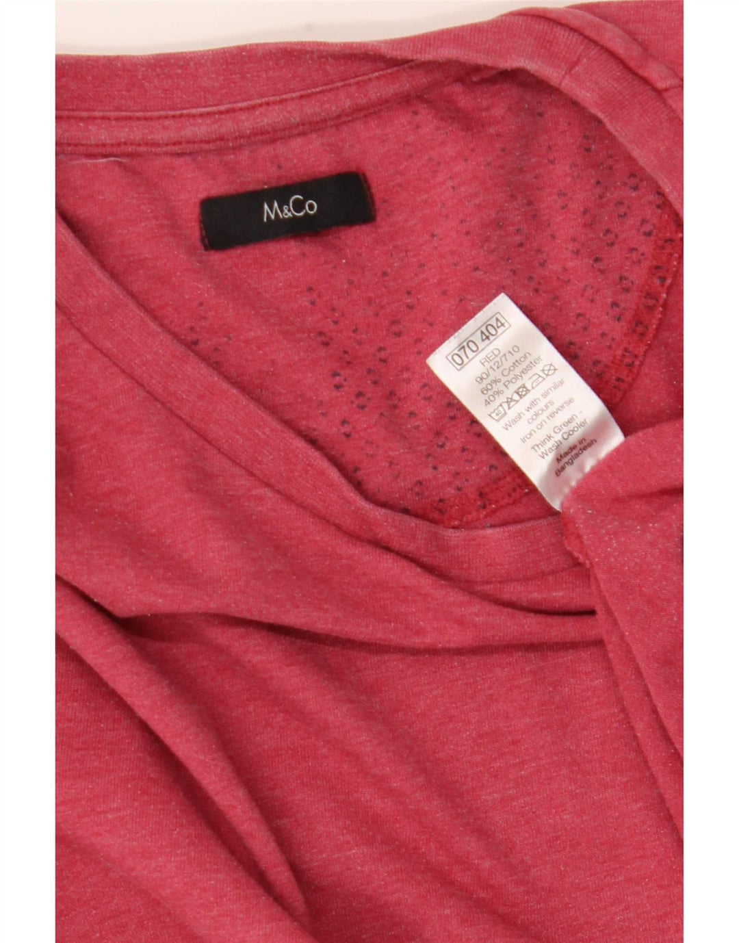 Camiseta masculina M&Co Top XL algodão vermelho