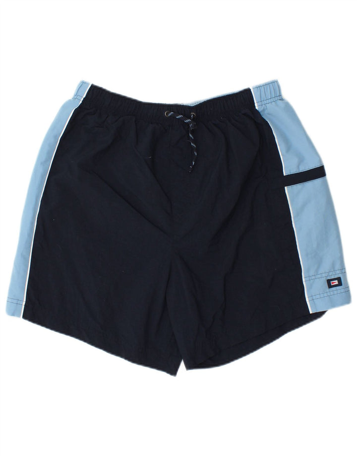 Shorts de natação masculino Marks & Spencer médio azul marinho colorblock
