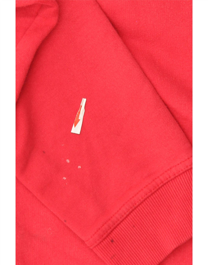 Crew Clothing Mens Zip Neck Moletom Jumper Médio Algodão Vermelho
