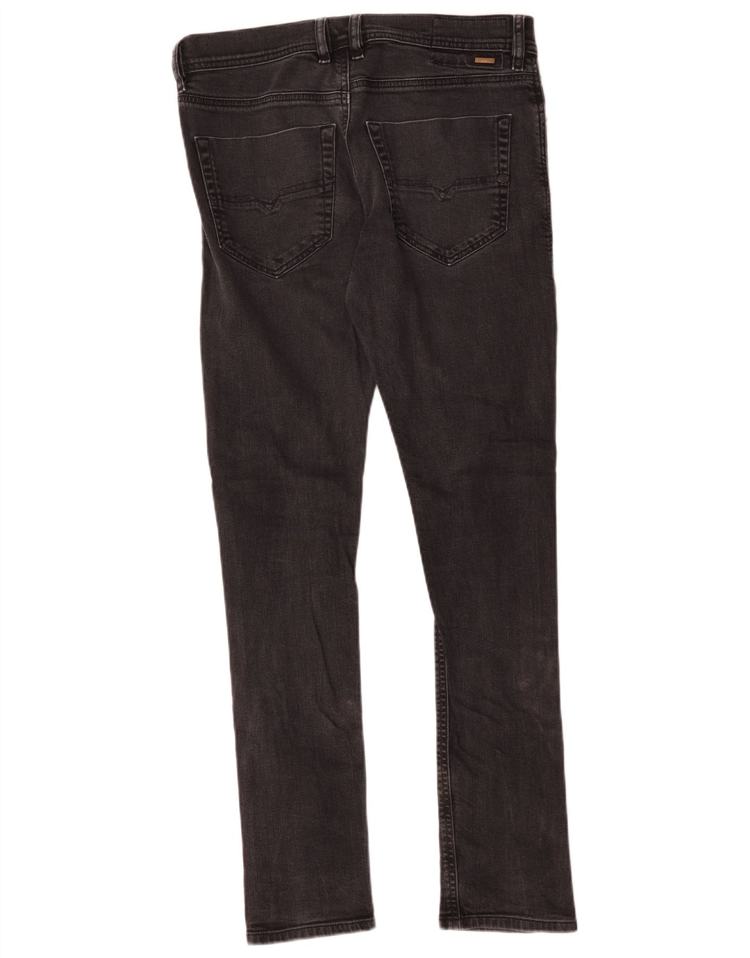 Diesel Mens Carrot Slim Jeans W30 L32 Algodão Preto