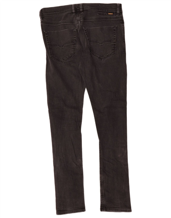 Diesel Mens Carrot Slim Jeans W30 L32 Algodão Preto