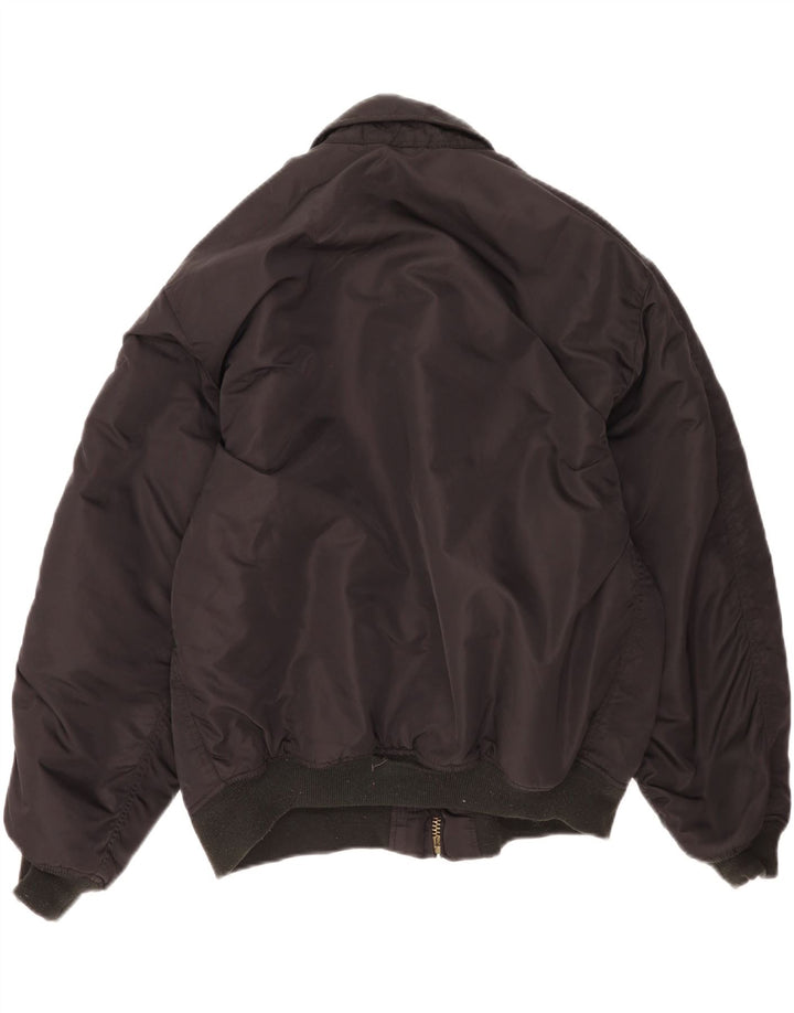 Jaqueta vintage masculina de aviador para voo em tempo frio Reino Unido 40 grande nylon preto