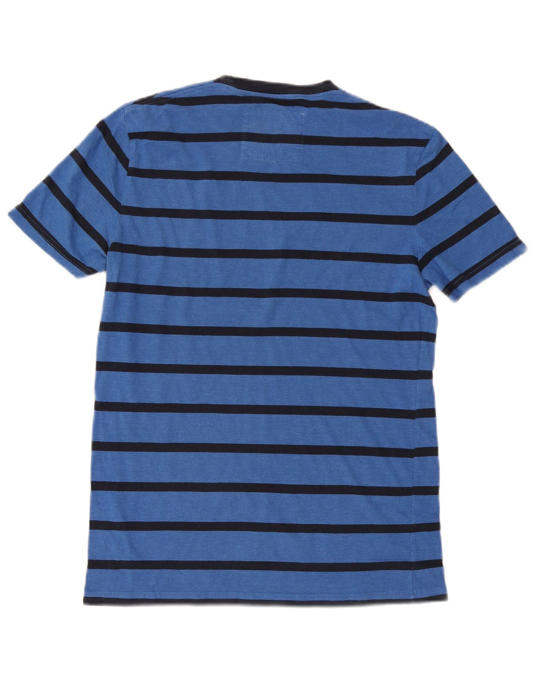 JACK WILLS Camiseta masculina top pequeno algodão listrado azul