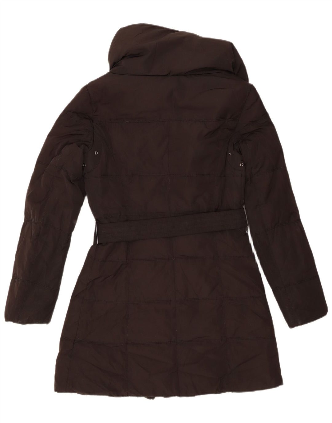 Casaco acolchoado feminino Zara UK 12 poliéster preto médio